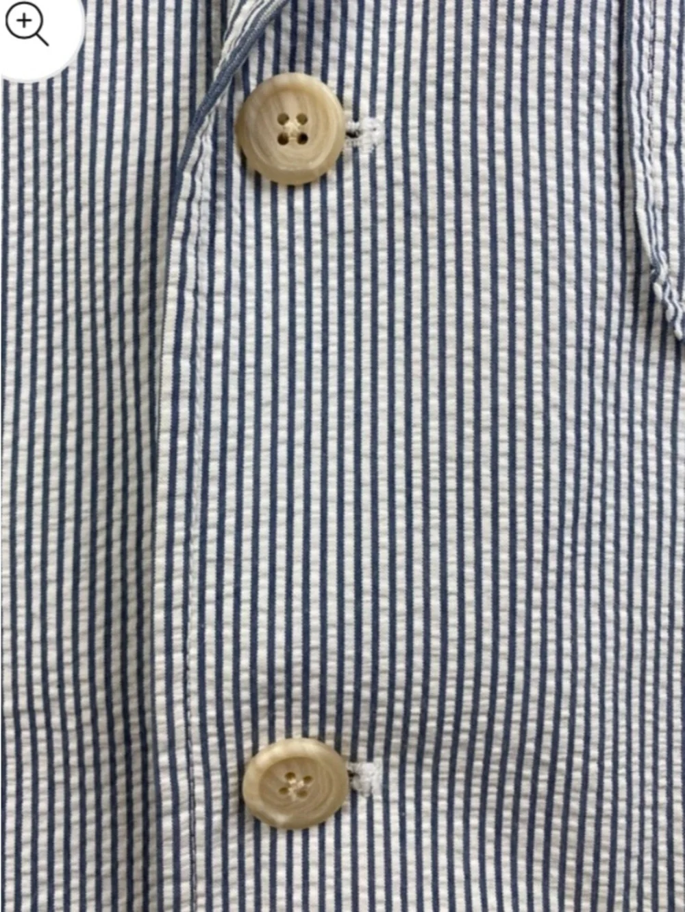 Lands' End Blue & White Seersucker Sport Coat